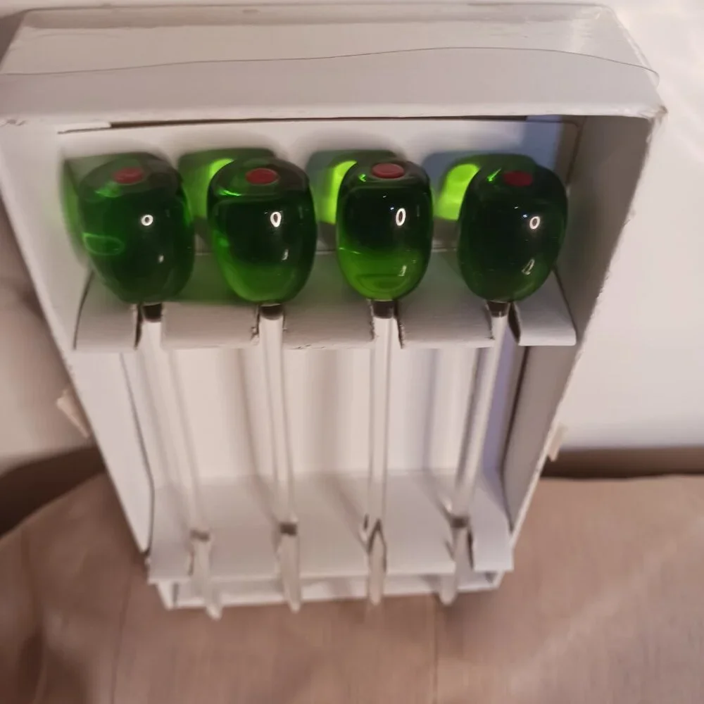 2 Sets of 4 Crate and Barrel Glass Stir Sticks